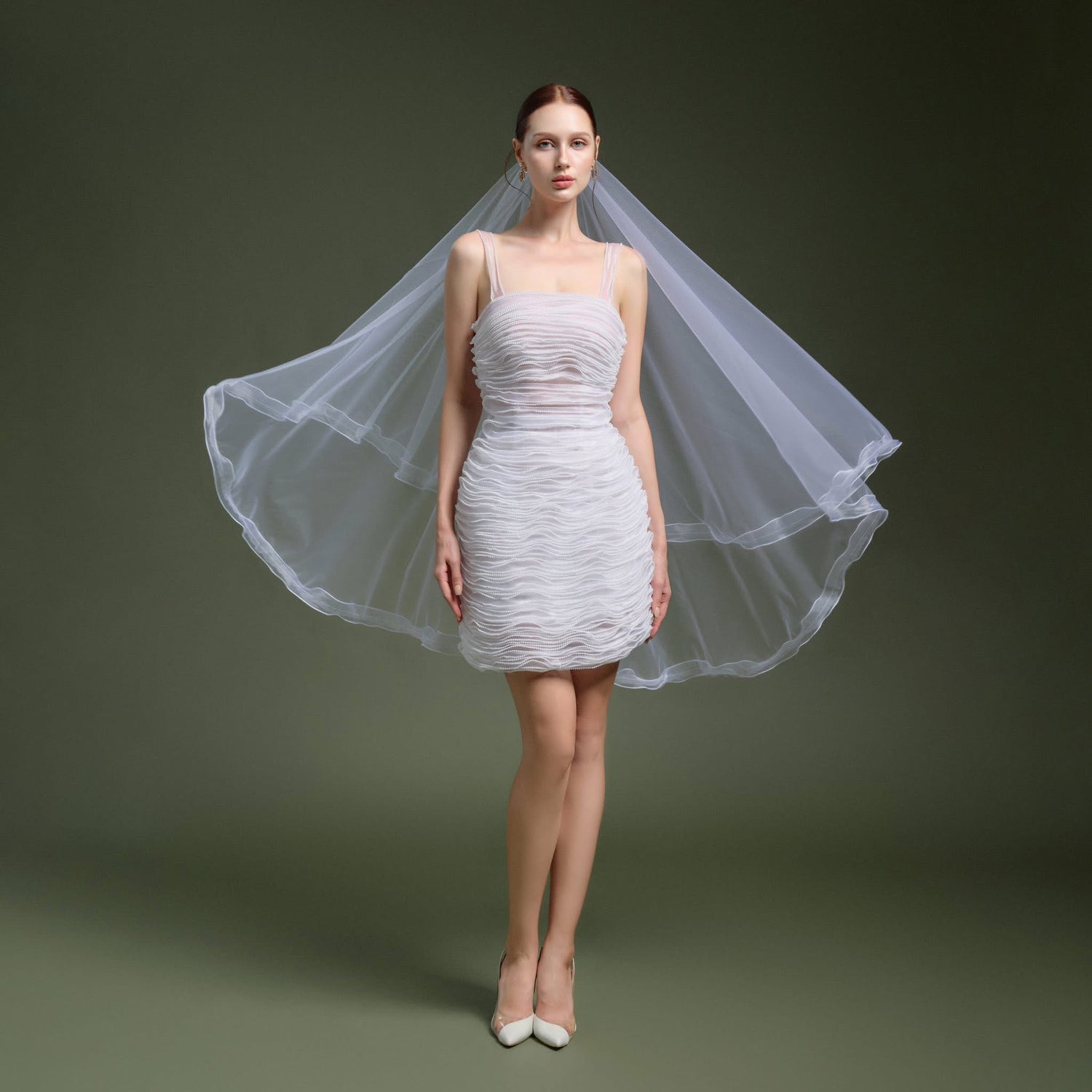 XY Bymyxy White Ribon Mini Dress