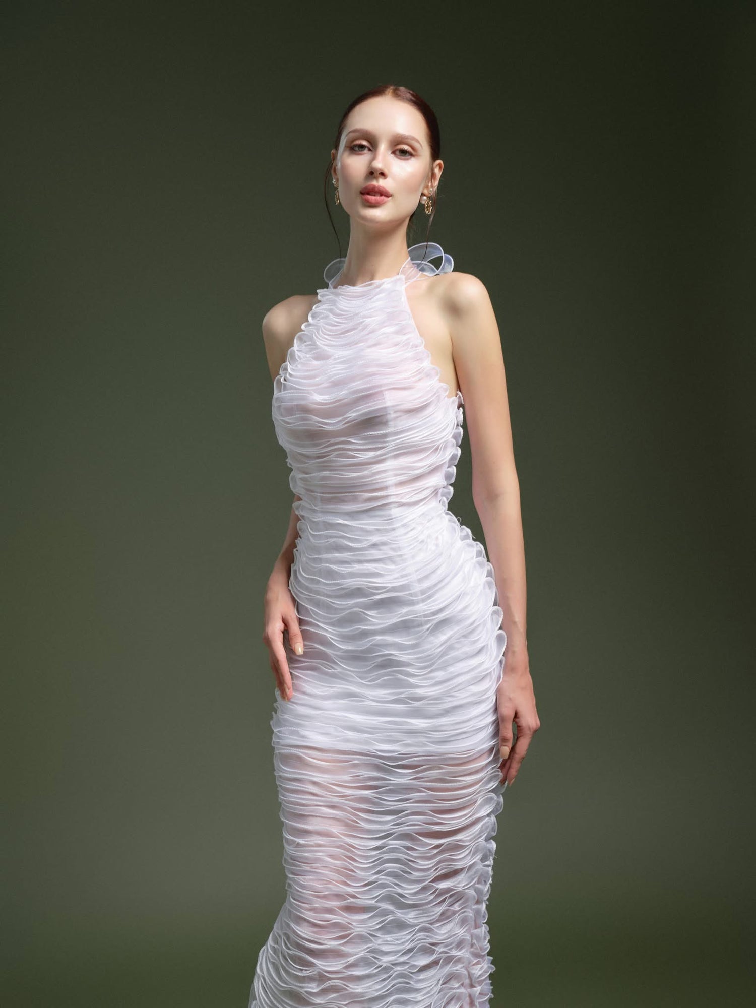 XY Bymyxy White Ribon Pencil Dress