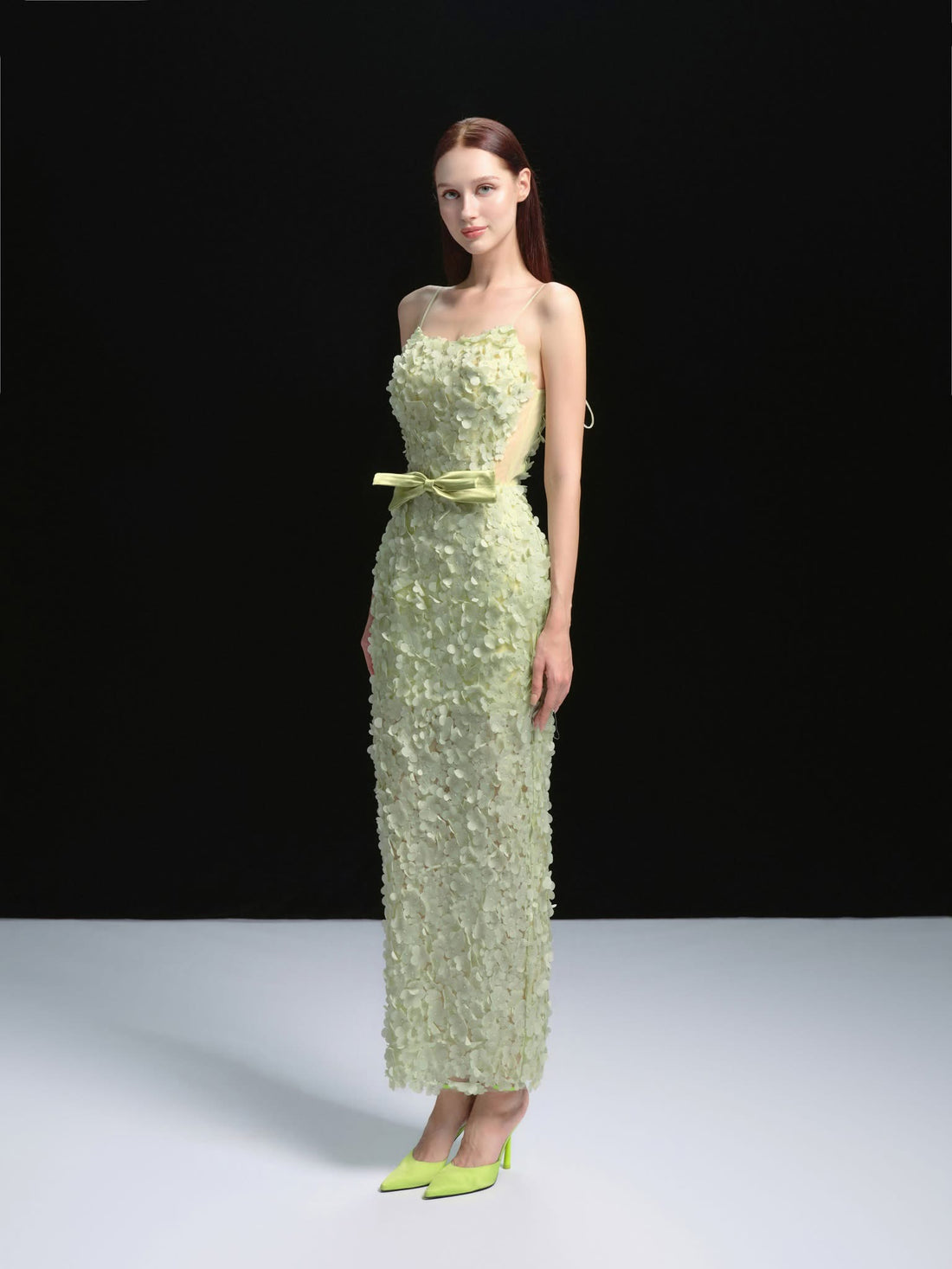 XY Bymyxy Mint Green Floral Lace Dress
