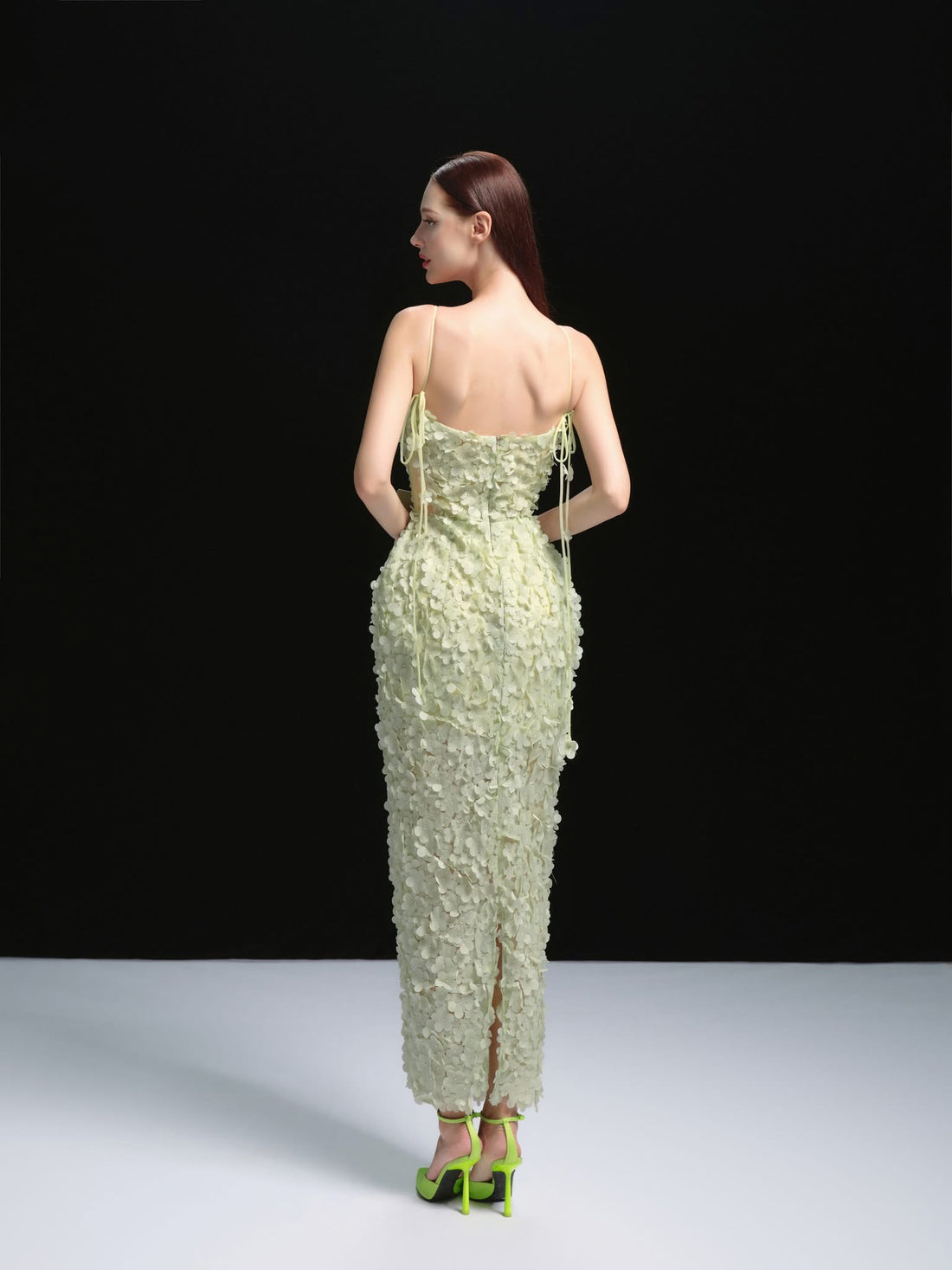 XY Bymyxy Mint Green Floral Lace Dress