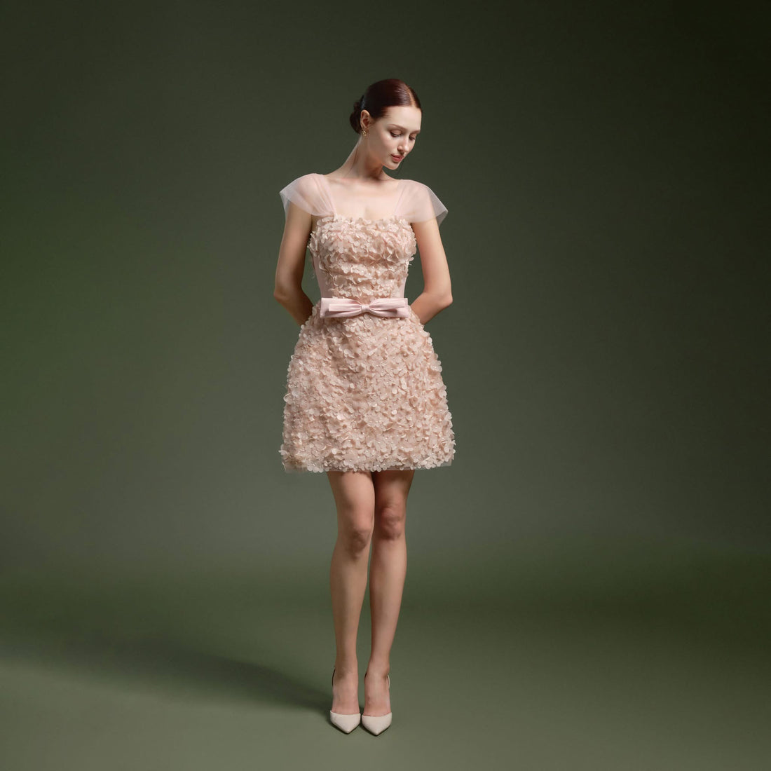 XY Bymyxy Pastel Pink Floral Short Dress