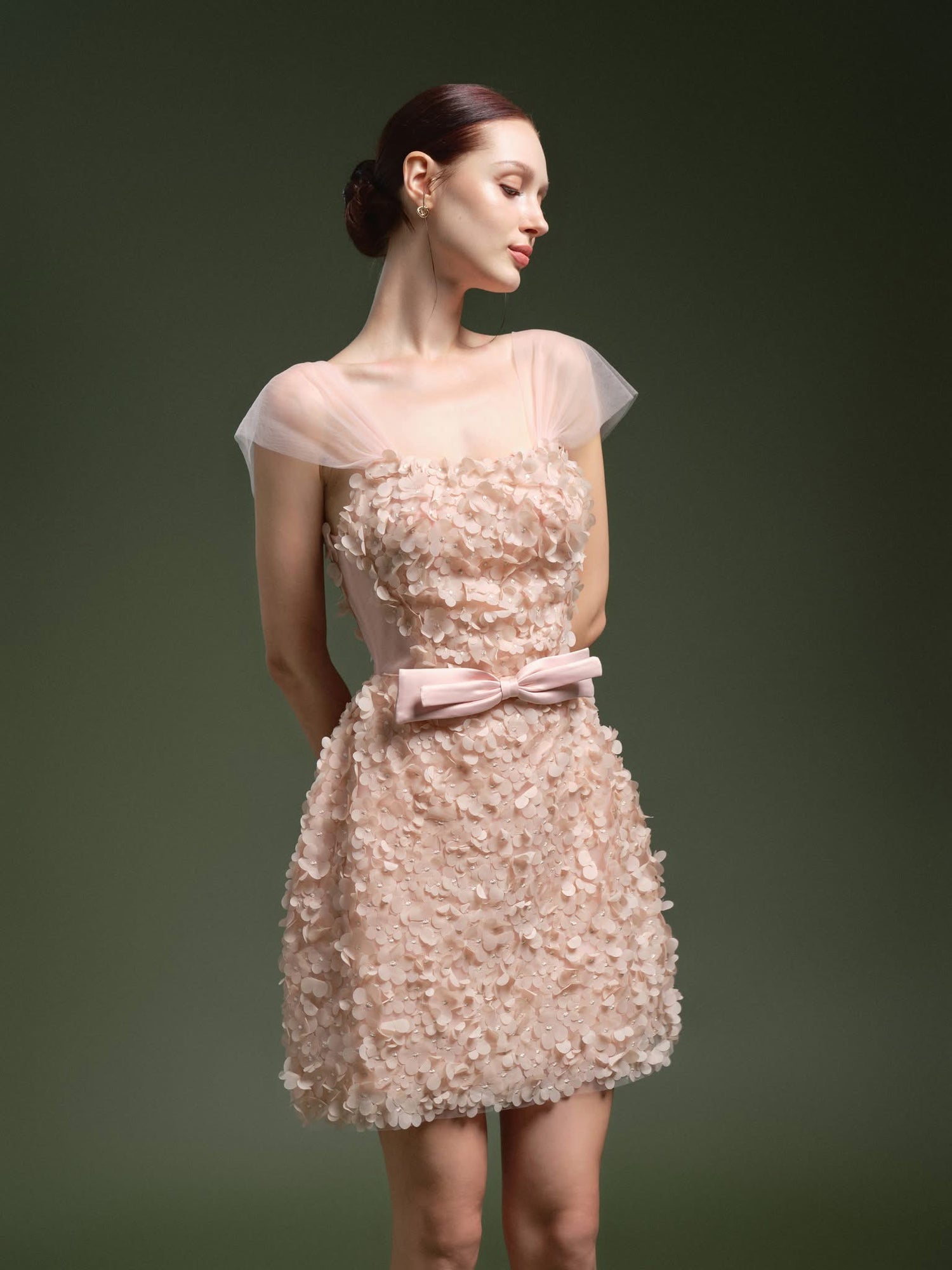 XY Bymyxy Pastel Pink Floral Short Dress