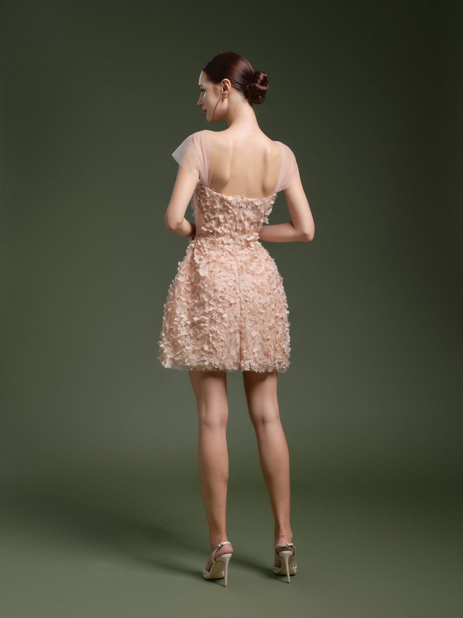 XY Bymyxy Pastel Pink Floral Short Dress