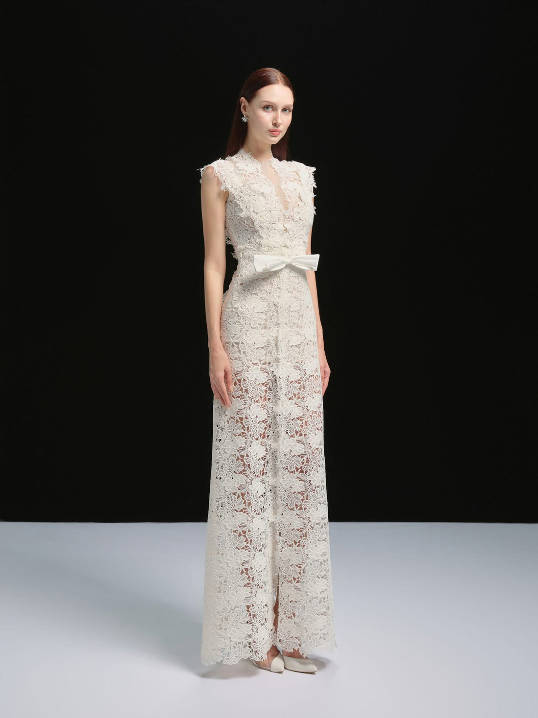 XY Bymyxy Floral 3D Lace Long Dress