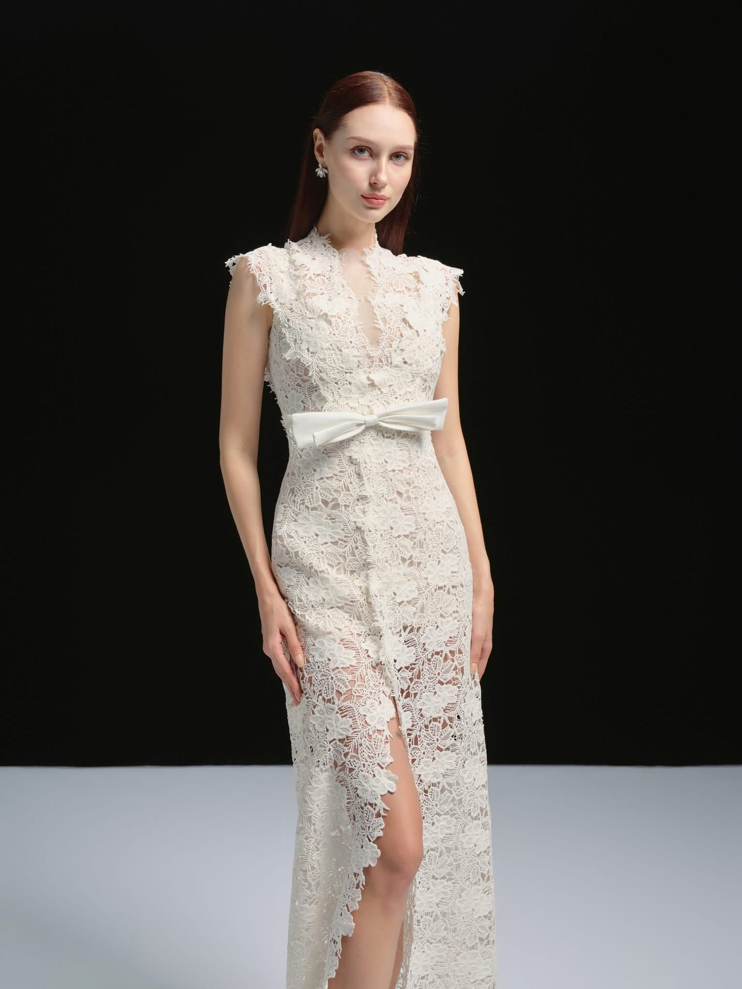 XY Bymyxy Floral 3D Lace Long Dress