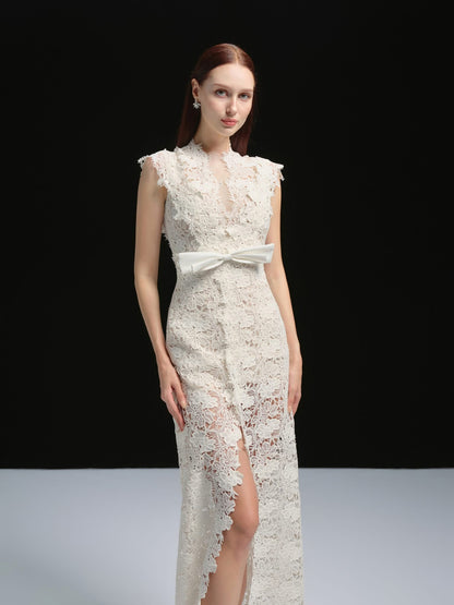XY Bymyxy Floral 3D Lace Long Dress