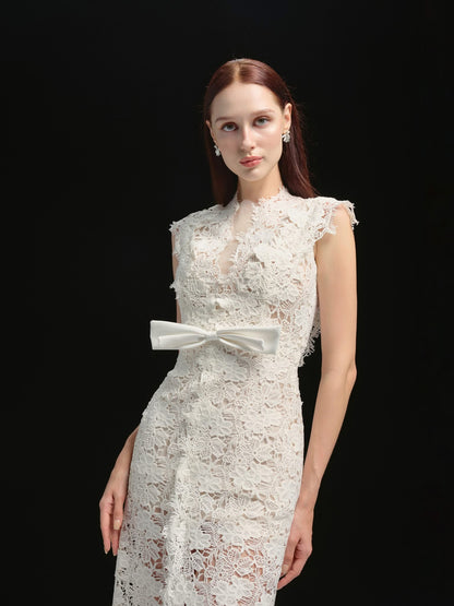 XY Bymyxy Floral 3D Lace Long Dress