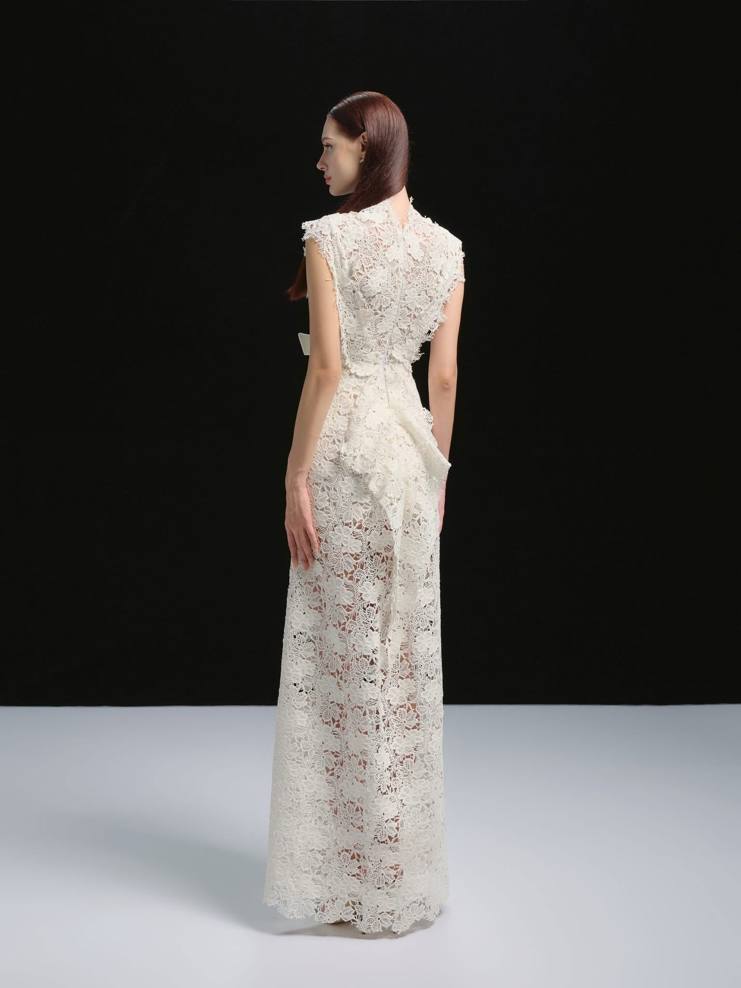 XY Bymyxy Floral 3D Lace Long Dress