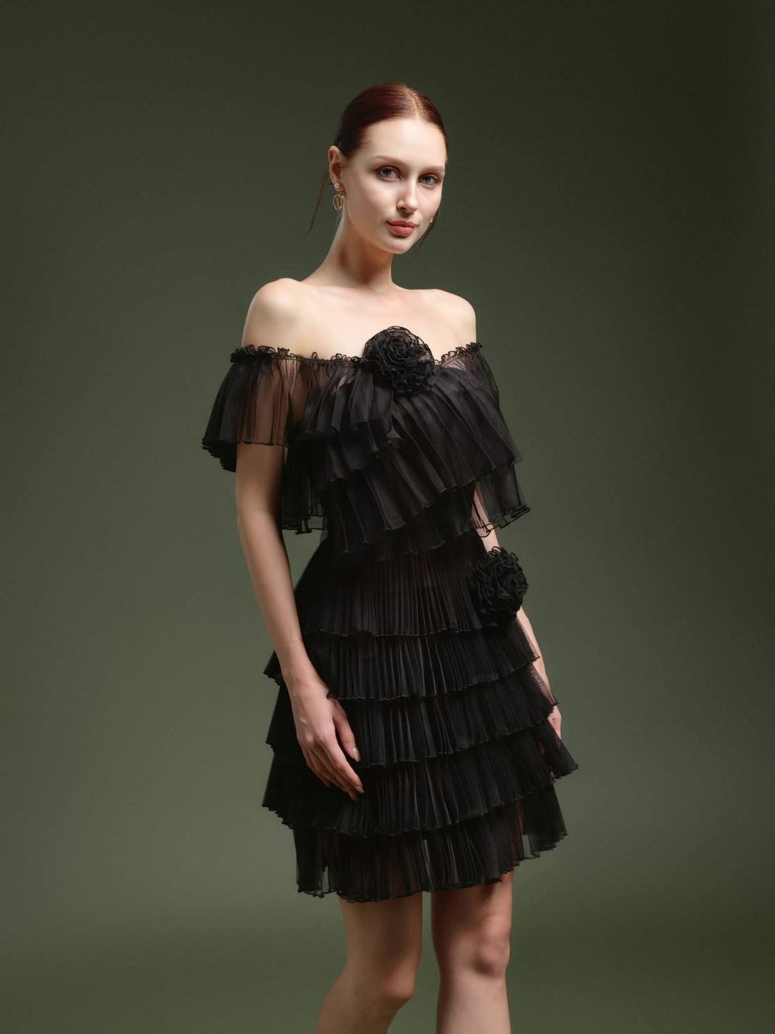 XY Bymyxy Black Off-Shoulder Mini Dress