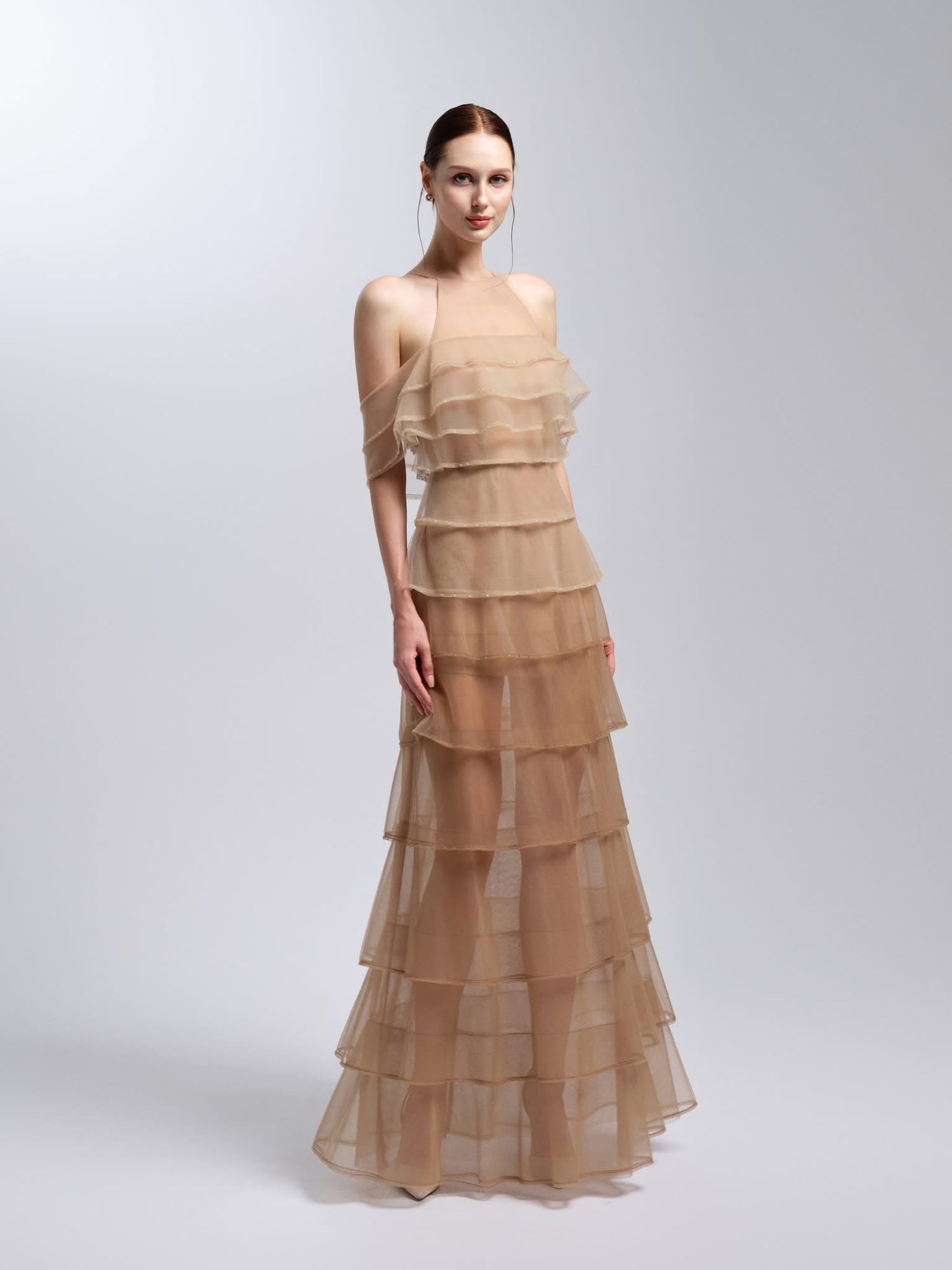 XY Bymyxy Nude Tulle Layer Dress
