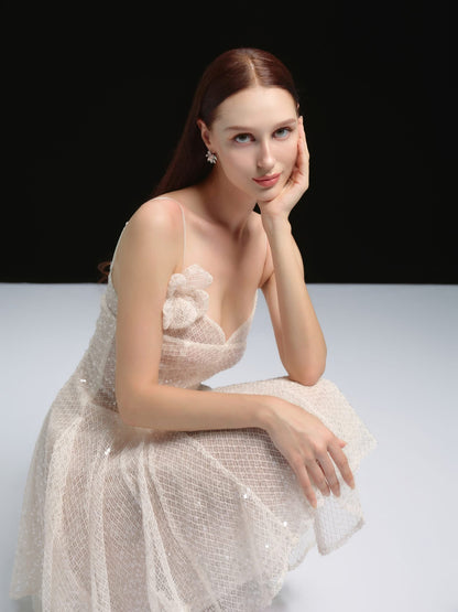 XY Bymyxy White Swan Short Dress