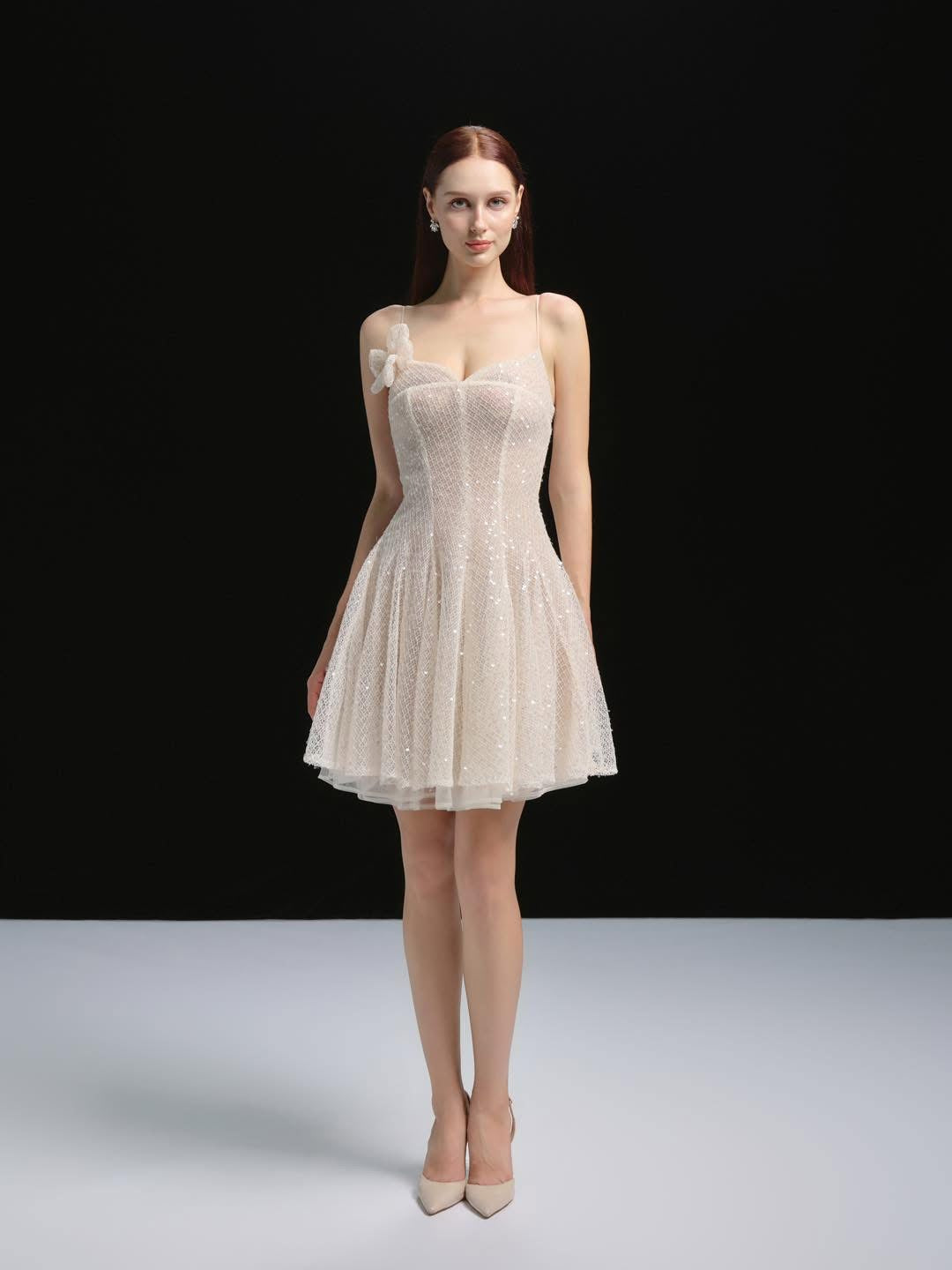 XY Bymyxy White Swan Short Dress