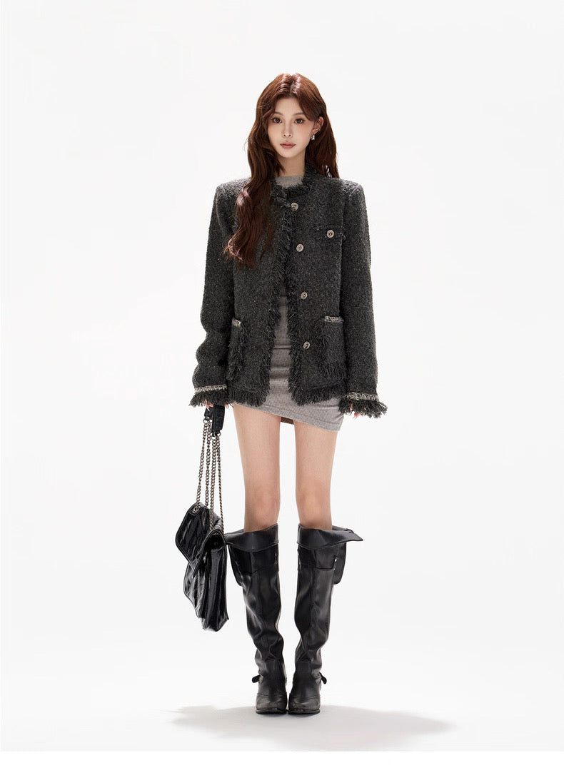 CYNR Loose coarse woolen woolen coat