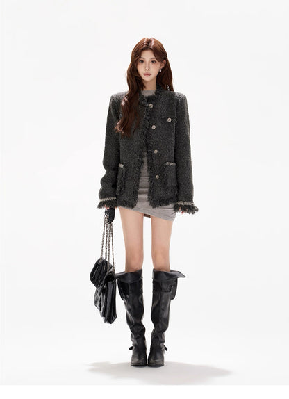 CYNR Loose coarse woolen woolen coat