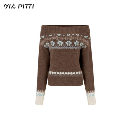 VIA PITTI VIADK670 Fel Island contrasting one shoulder sweater