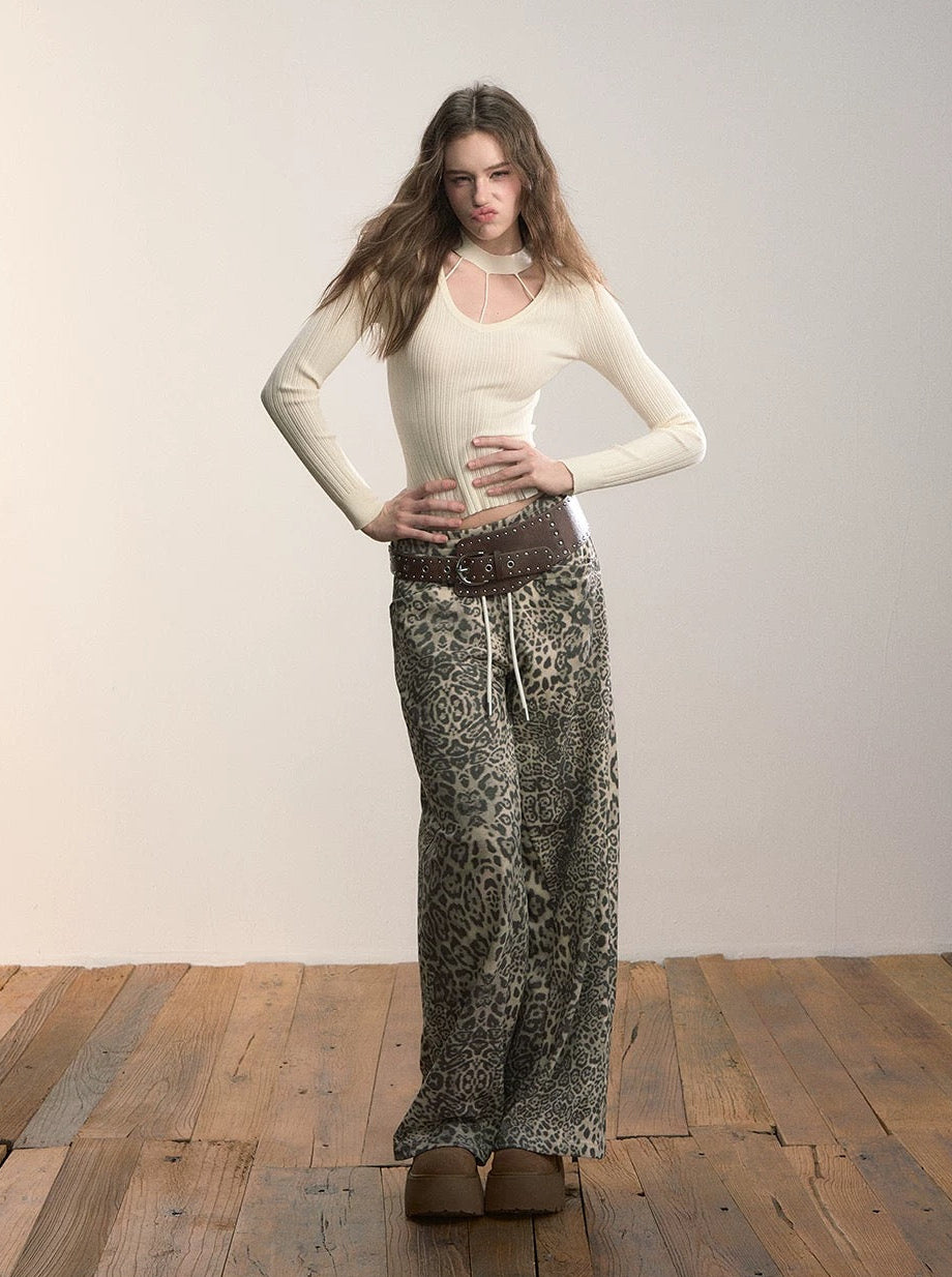 VIA PITTI VIADK676 Hanging neck versatile slim knit top