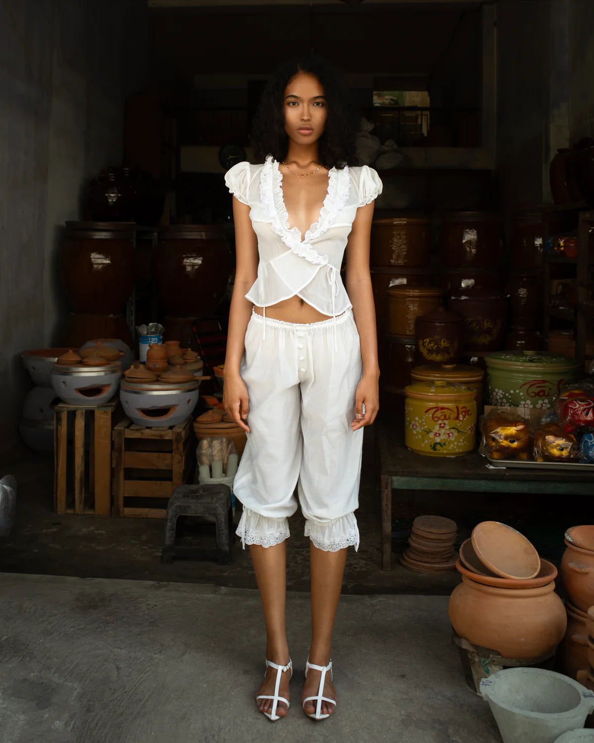 Huelley Huelley Namy Top - White
