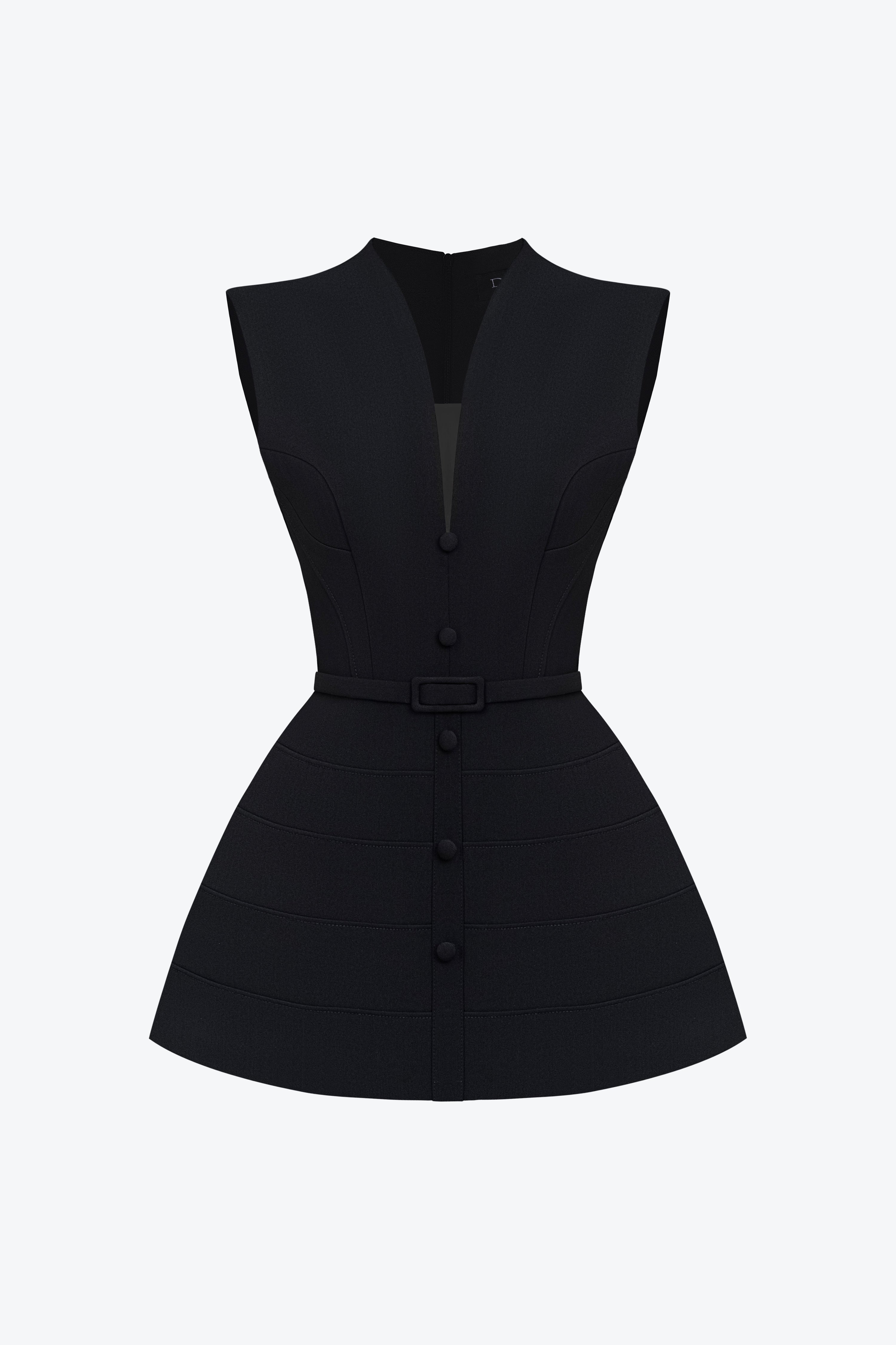 BYDENIO Nyx V-neck Sleeveless Peplum Top