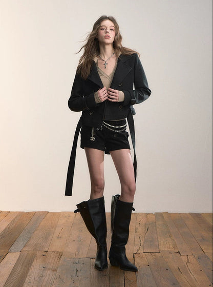 VIA PITTI VIADC632 Two in one detachable woolen jacket