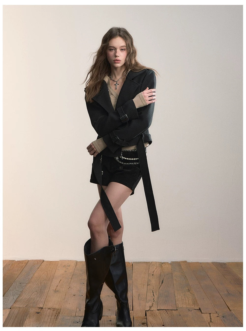 VIA PITTI VIADC632 Two in one detachable woolen jacket