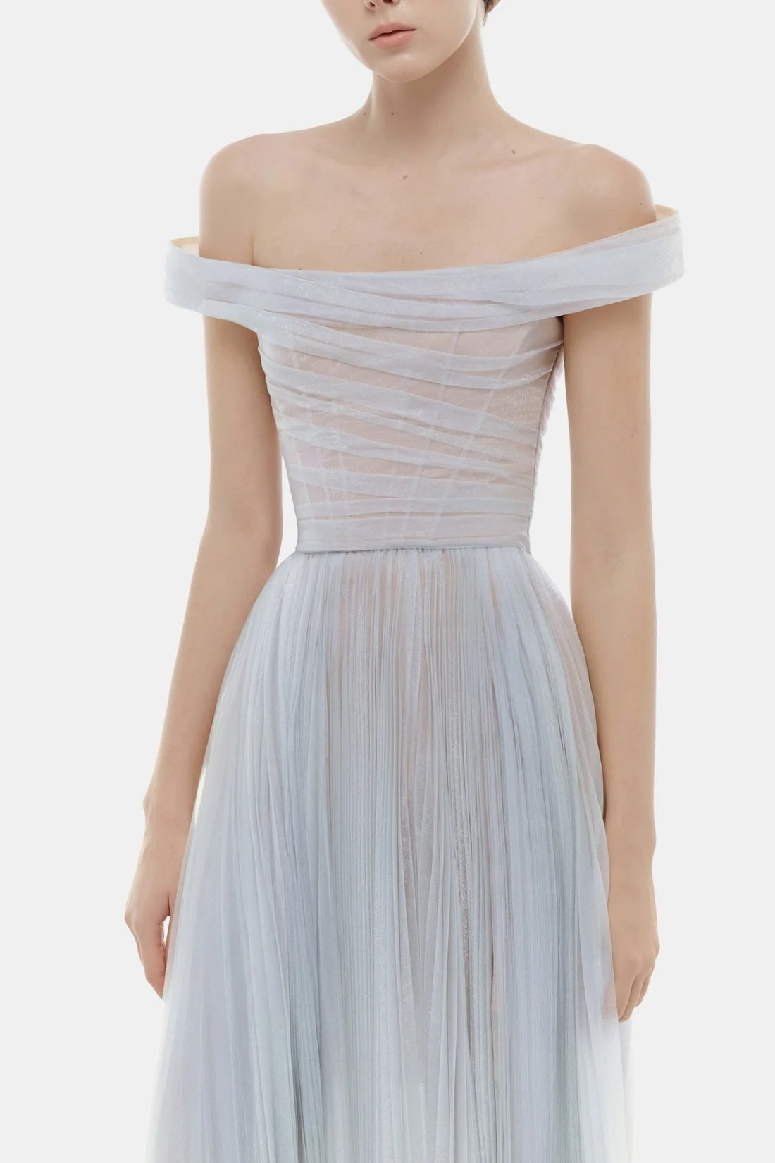 Montsand Violet Off-shoulder Maxi Dress