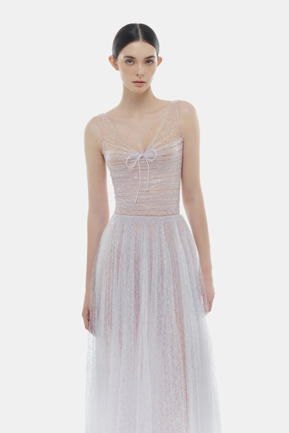 Montsand Violet Drapped Midi Dress