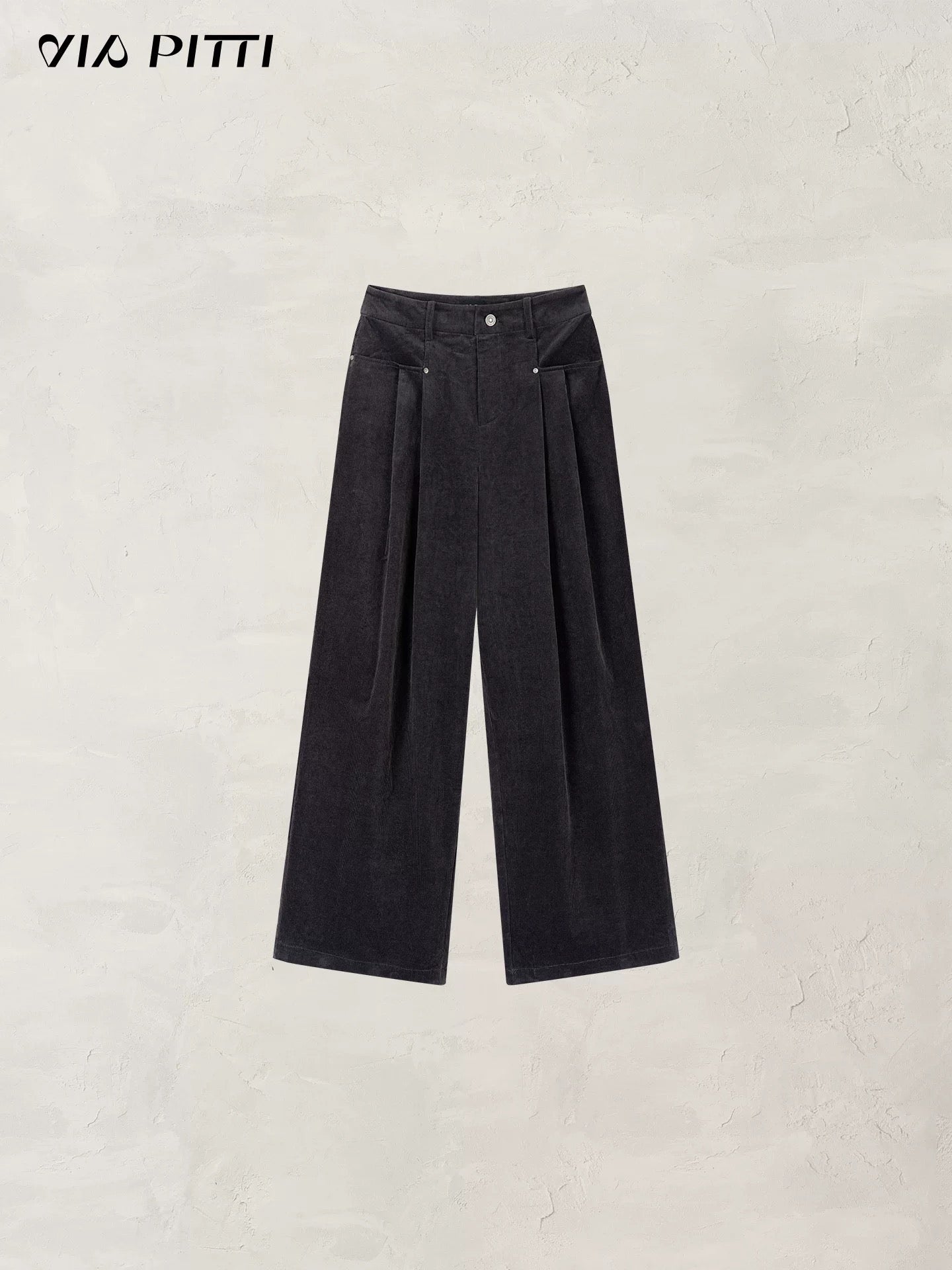 VIA PITTI VIACP525 Folded corduroy loose casual retro pants