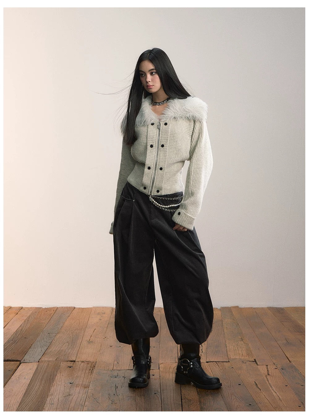 VIA PITTI VIACP525 Folded corduroy loose casual retro pants