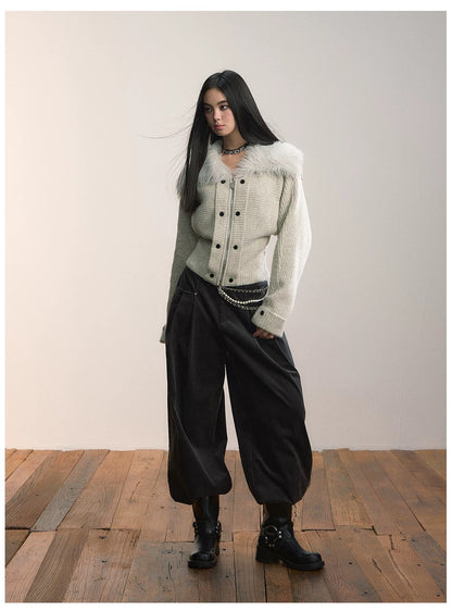 VIA PITTI VIACP525 Folded corduroy loose casual retro pants