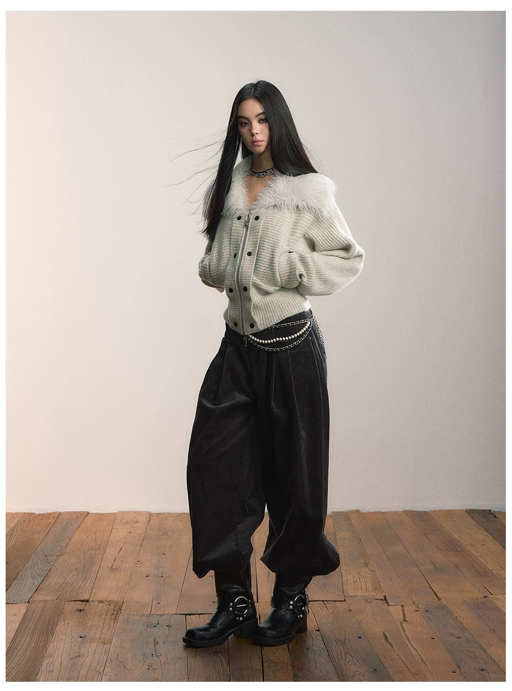 VIA PITTI VIACP525 Folded corduroy loose casual retro pants