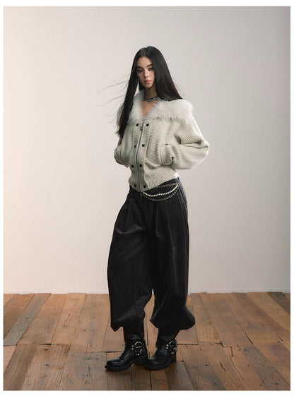 VIA PITTI VIACP525 Folded corduroy loose casual retro pants