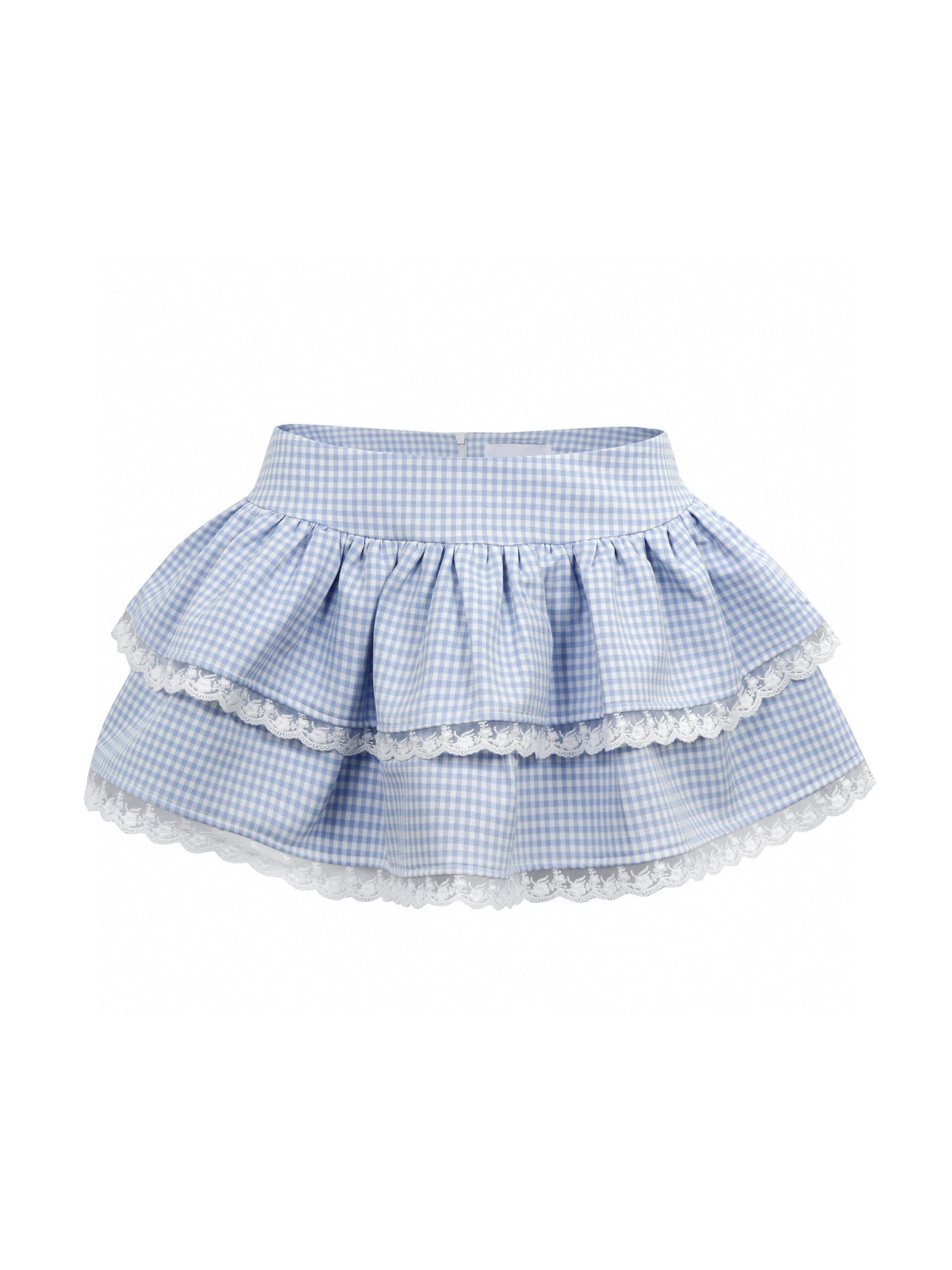 Jean Soo Splicing plaid fishbone strapless top + skirt set