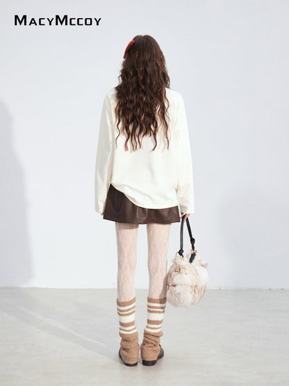 MacyMccoy MMC2025176 Pearl tie loose T-shirt