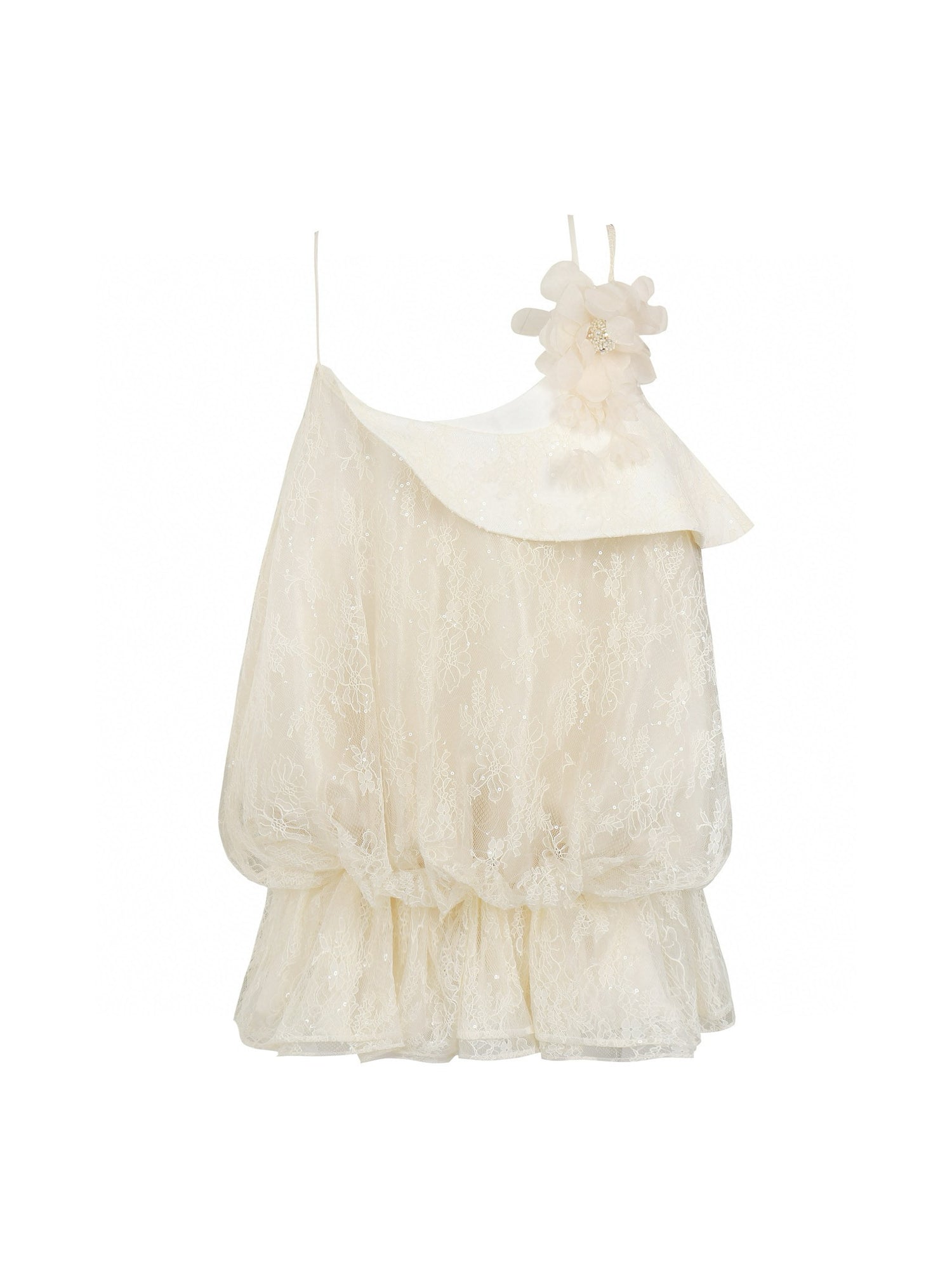 Jean Soo Lace patchwork flower bud camisole dress