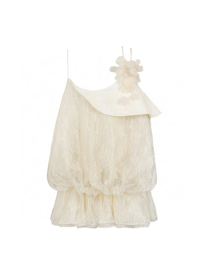 Jean Soo Lace patchwork flower bud camisole dress
