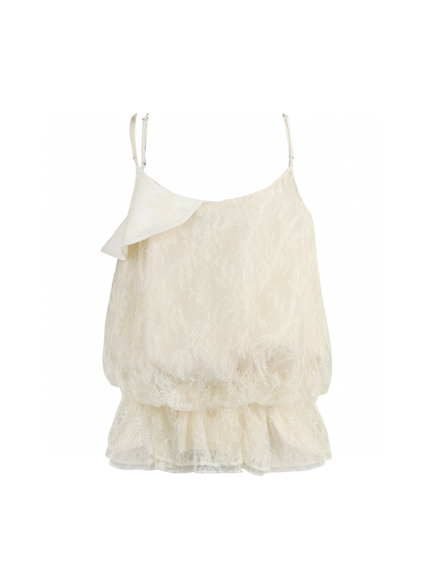Jean Soo Lace patchwork flower bud camisole dress