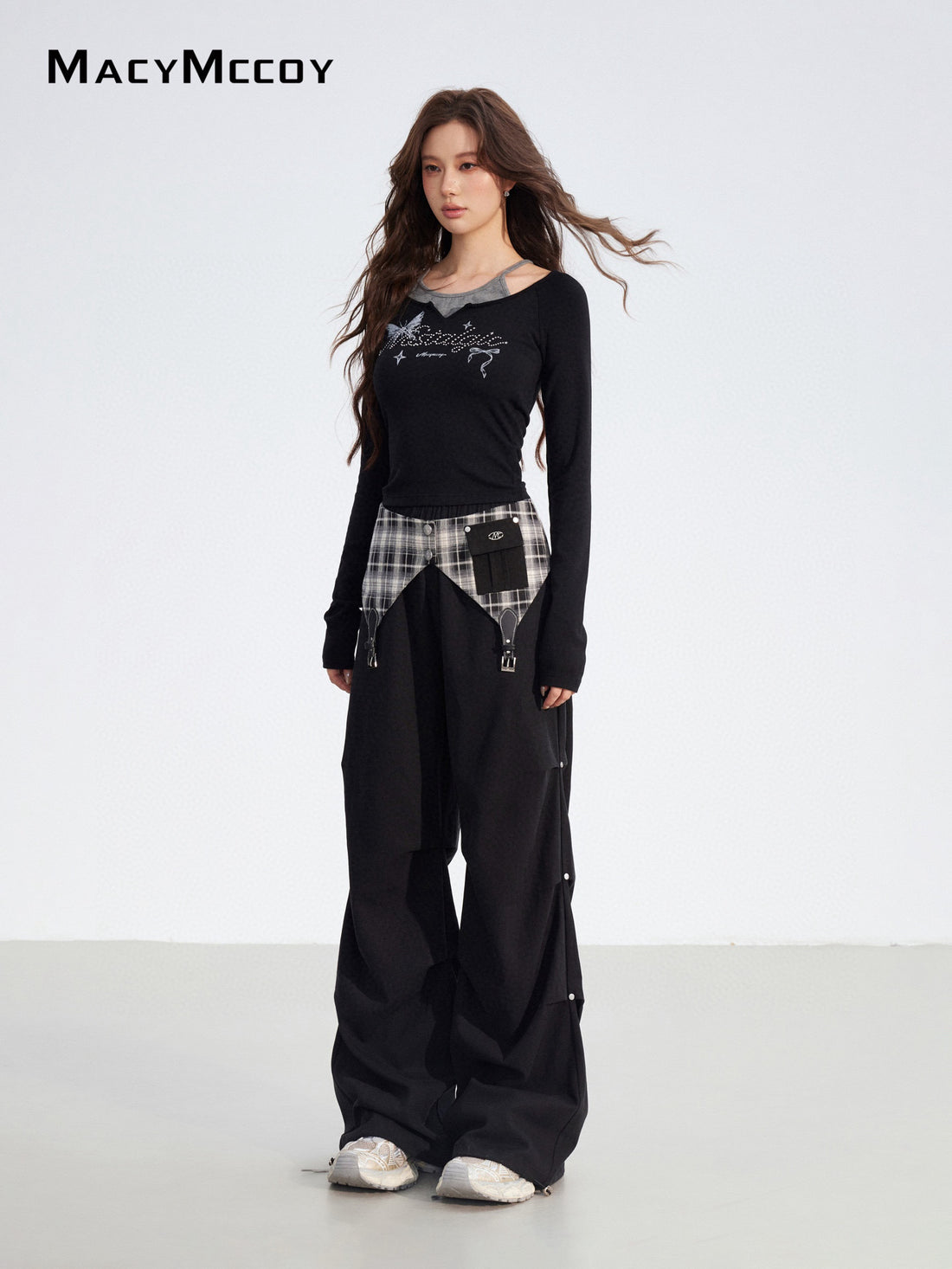 MacyMccoy MMC2025177 Fake two piece butterfly T-shirts