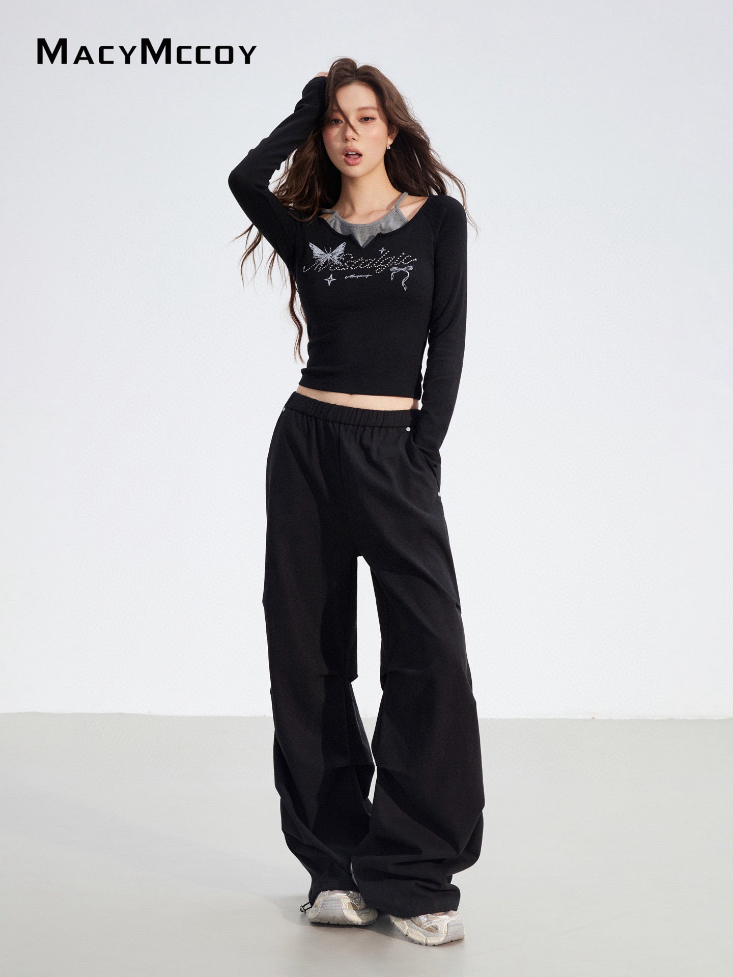 MacyMccoy MMC2025179 Two in one checkered work pants