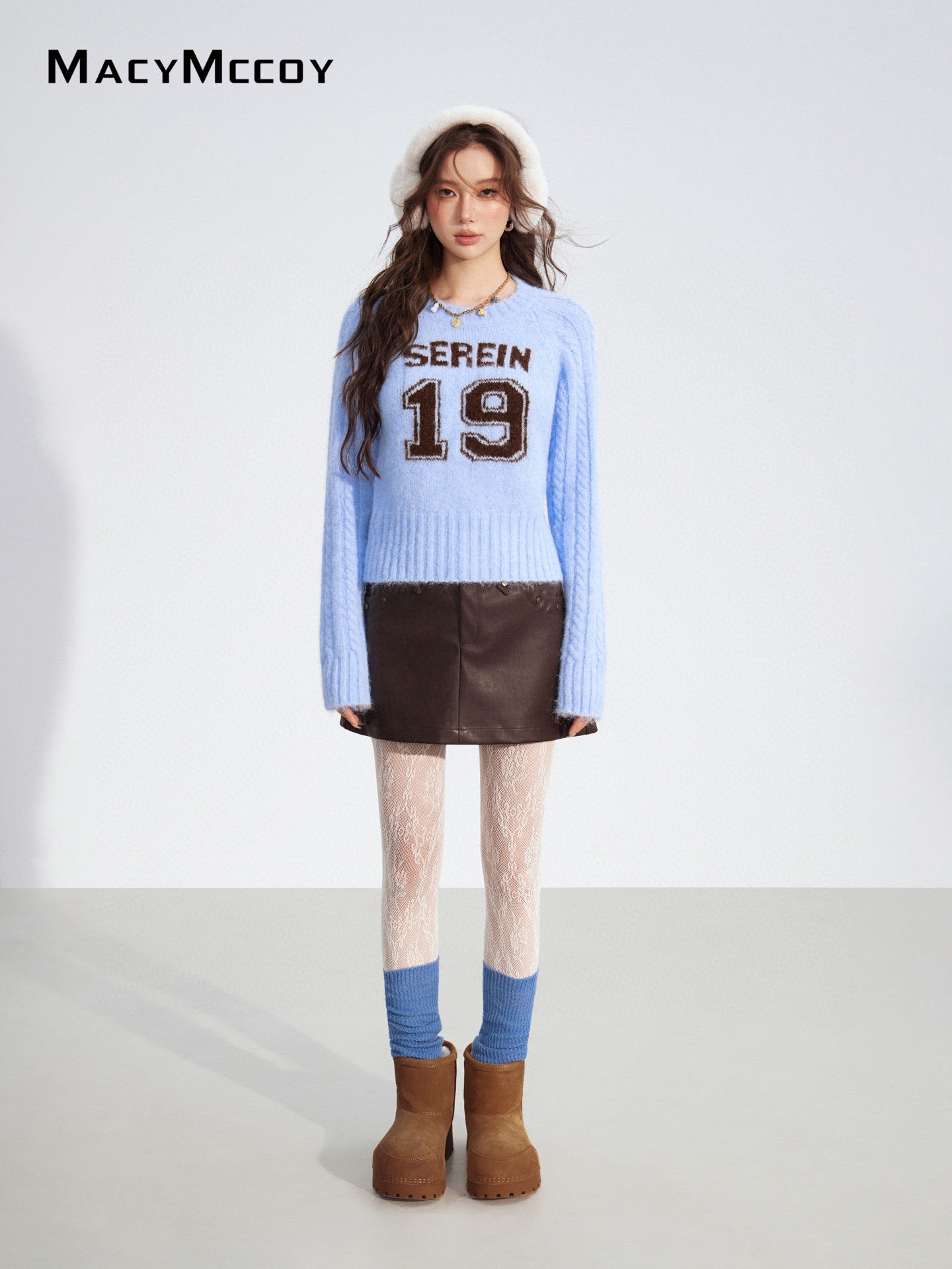 MacyMccoy MMC2025178 Contrasting twisted sweater