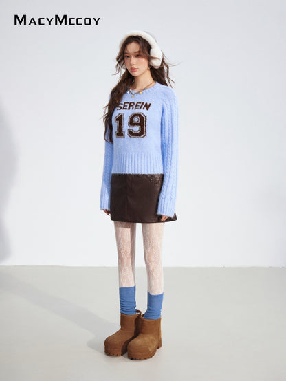 MacyMccoy MMC2025178 Contrasting twisted sweater