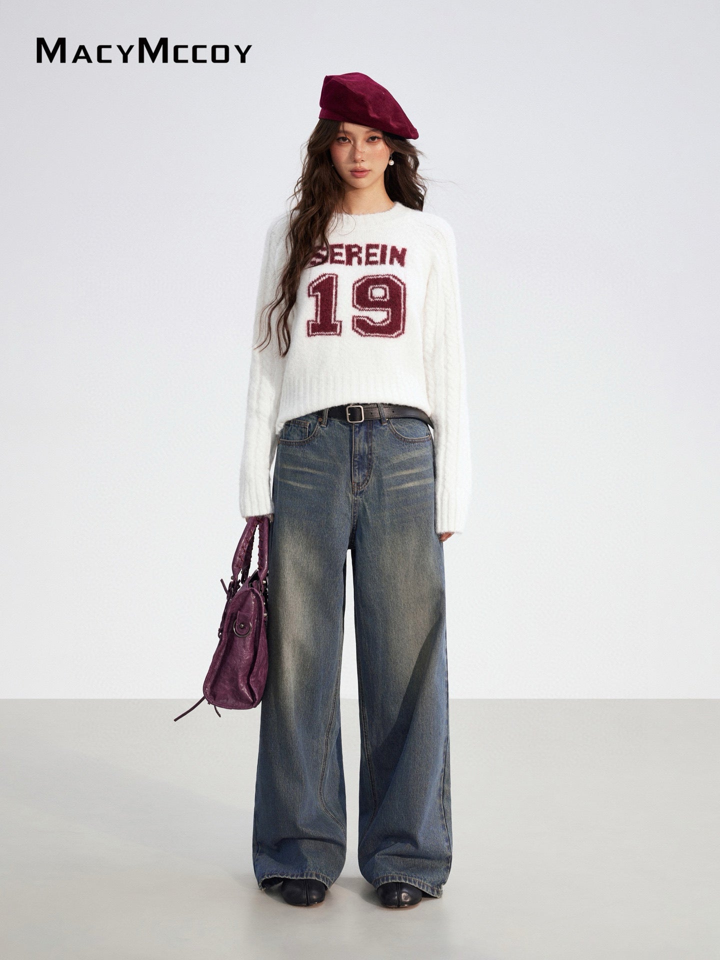 MacyMccoy MMC2025178 Contrasting twisted sweater