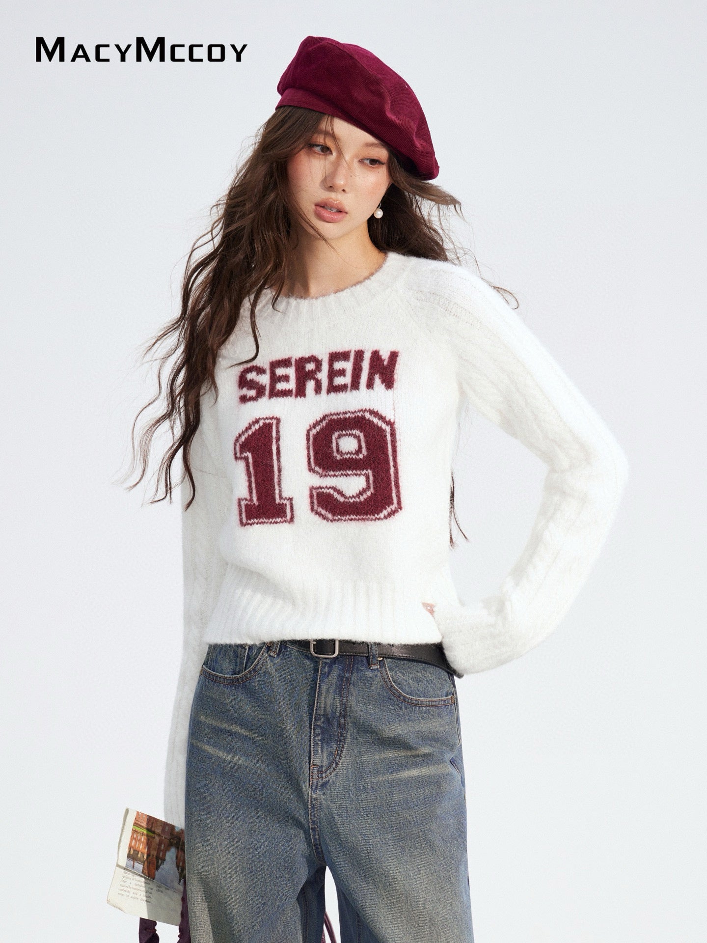 MacyMccoy MMC2025178 Contrasting twisted sweater