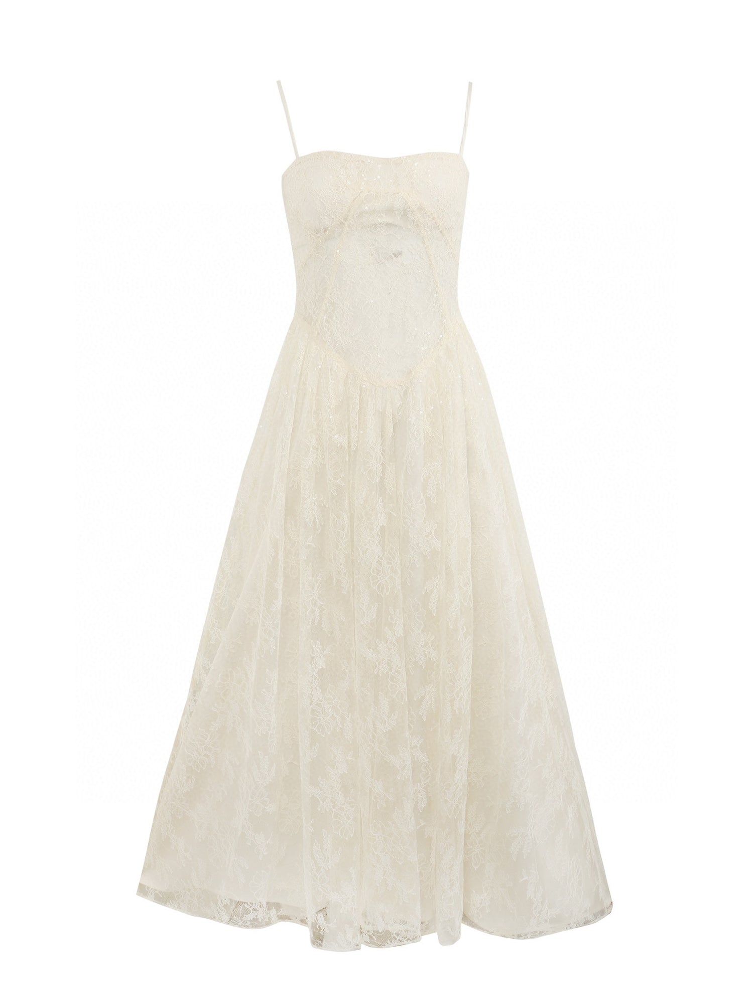 Jean Soo Lace perspective hollow camisole dress