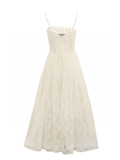 Jean Soo Lace perspective hollow camisole dress