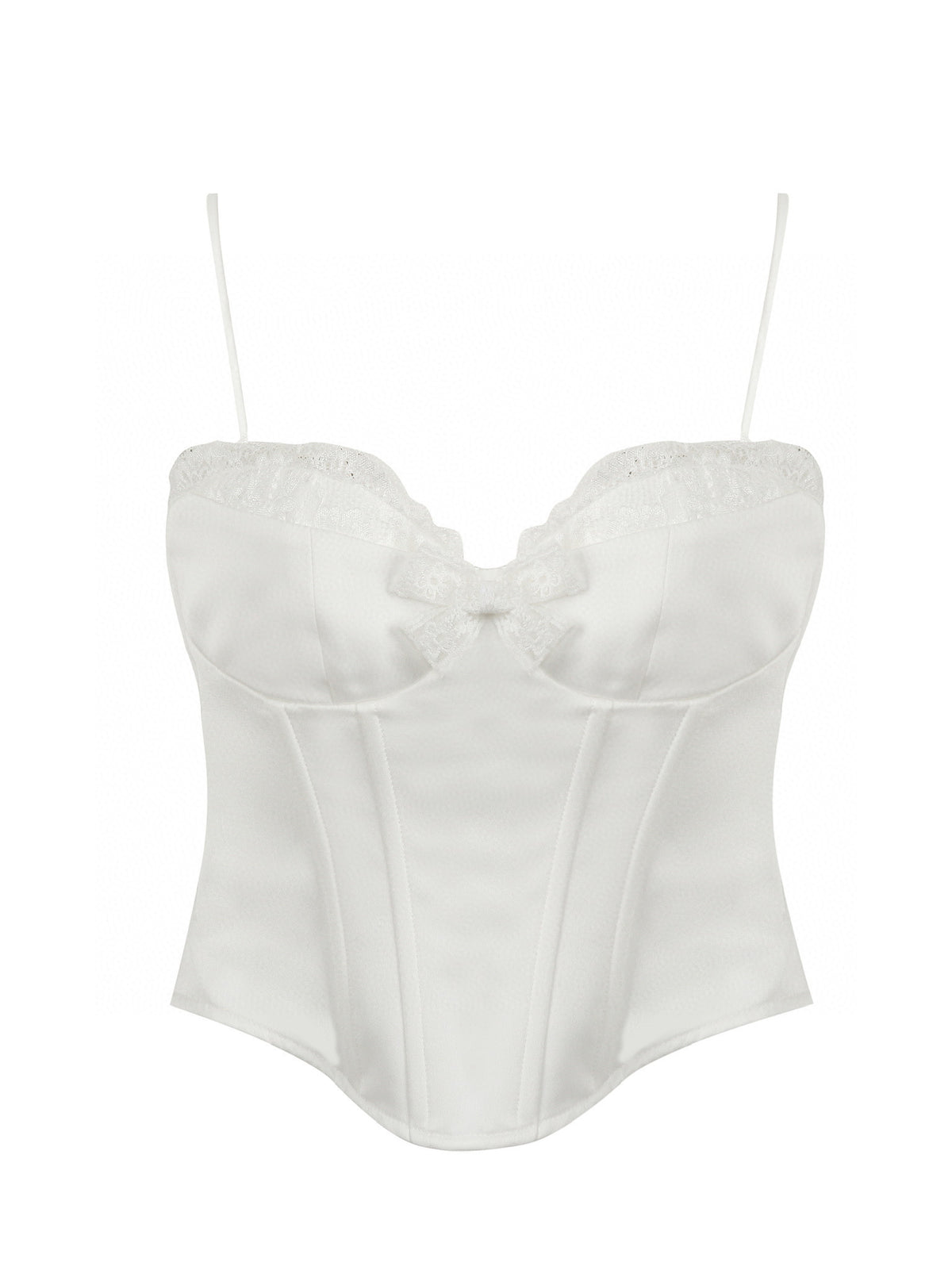 Jean Soo Satin lace patchwork corset + skirt set