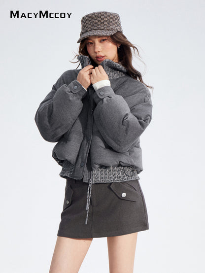 MacyMccoy MMC2025175 Fake two-piece spliced down jacket