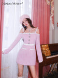 Masion Wester Removable Collar Pink Dress