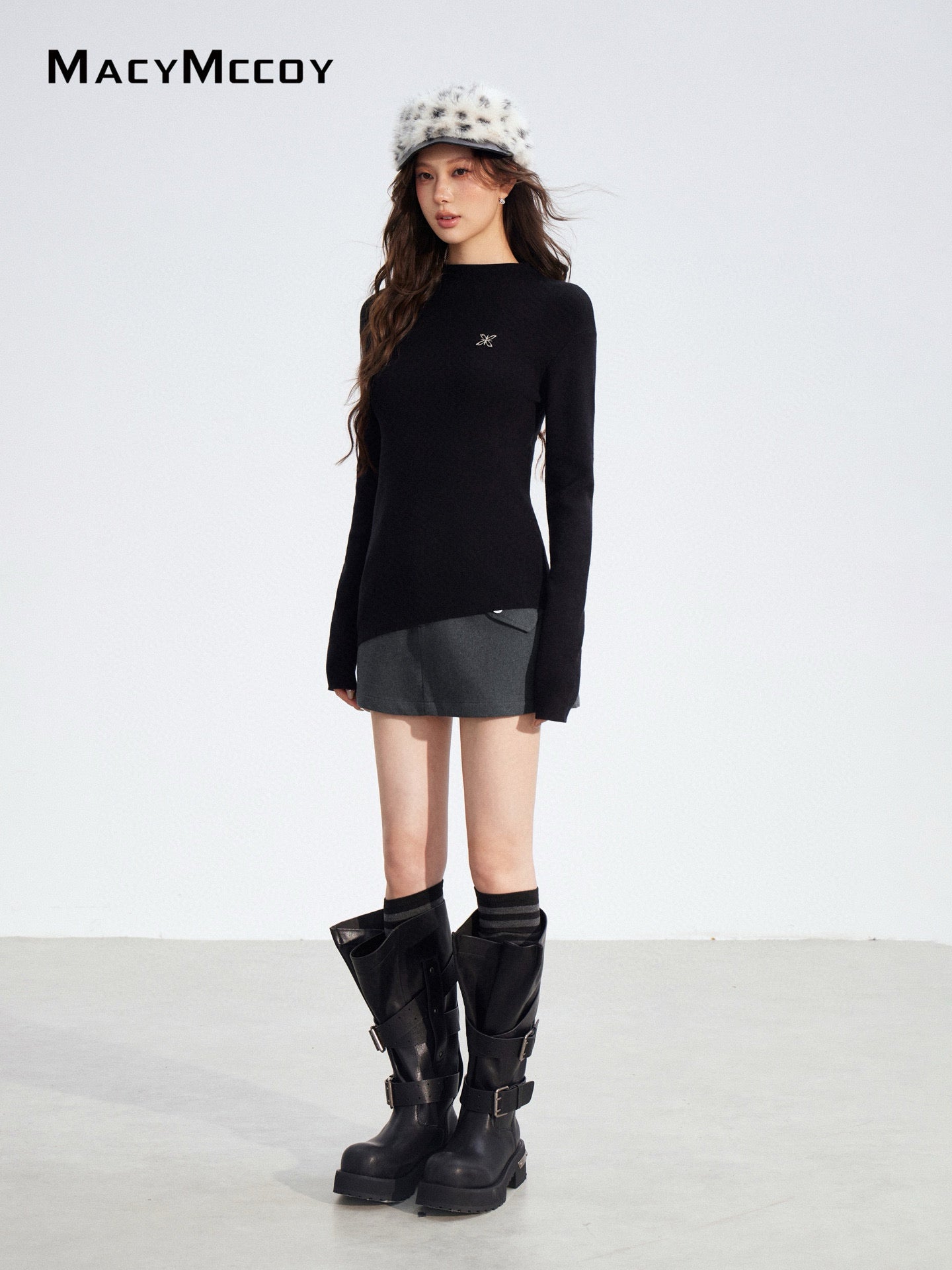 MacyMccoy MMC2025187 Irregular knitted base top