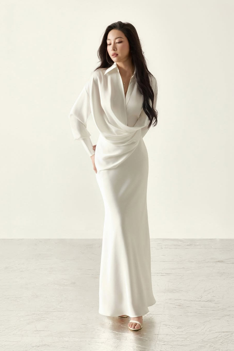 BYDENIO Frances twisted hem shirt dress