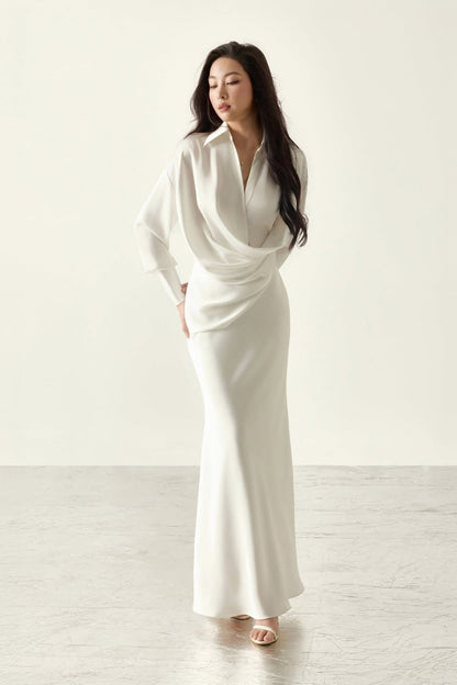 BYDENIO Frances twisted hem shirt dress